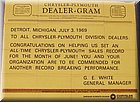 Image: Chrysler - Plymouth Dealer-Gram poster, July 3, 1969